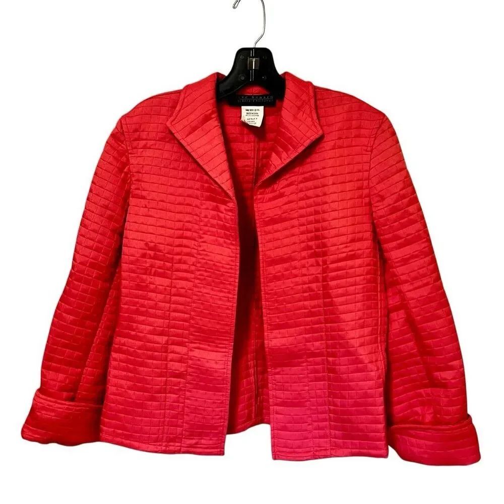 HARVE BENARD QUILTED JACKET CORAL PINK Size 4